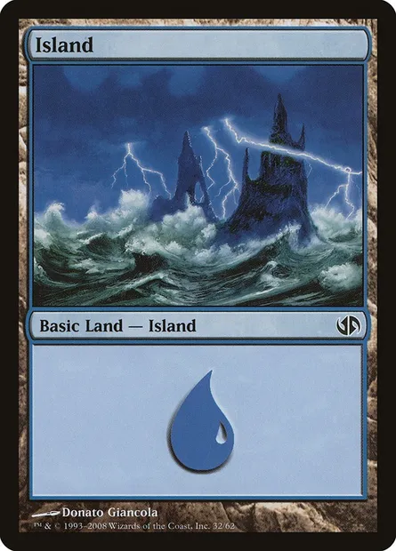 Island, Magic card DD2 32 — Duel Decks: Jace vs. Chandra set