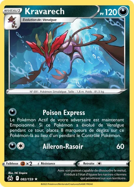 Kravarech, carte Pokémon CRZ 082 — extension Zénith Suprême