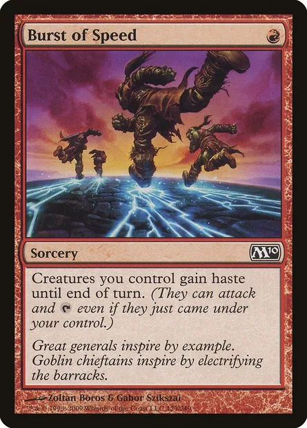 Burst of Speed, Magic card M10 129 — Magic 2010 set