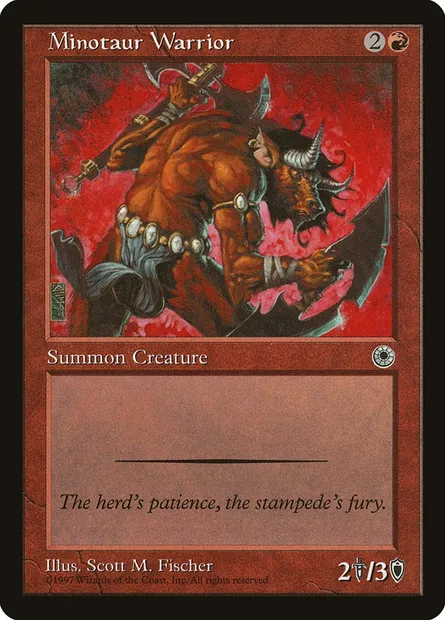 Minotaur Warrior, Magic card POR 140 — Portal set