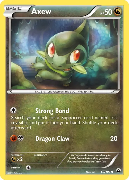 Axew, Pokémon card PLB 67 — Plasma Blast set