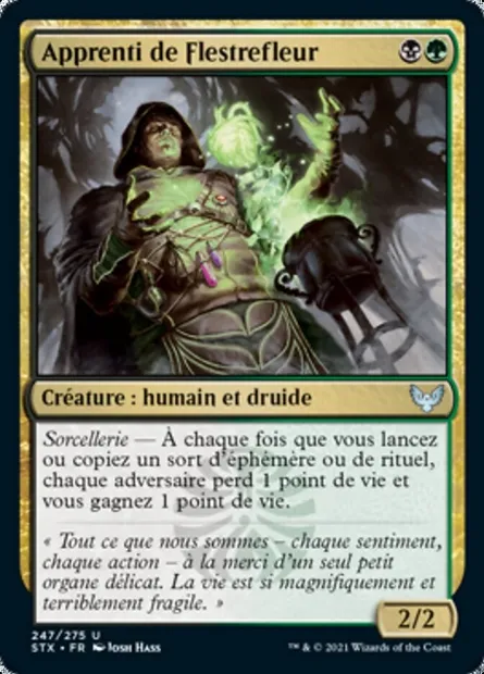 Apprenti de Flestrefleur, carte Magic STX 247 — extension Strixhaven: l'Académie des Mages