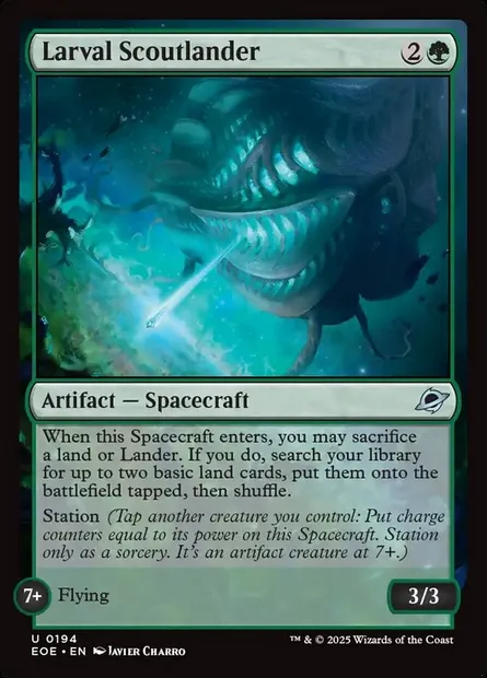 Larval Scoutlander, Magic card EOE 194 — Edge of Eternities set
