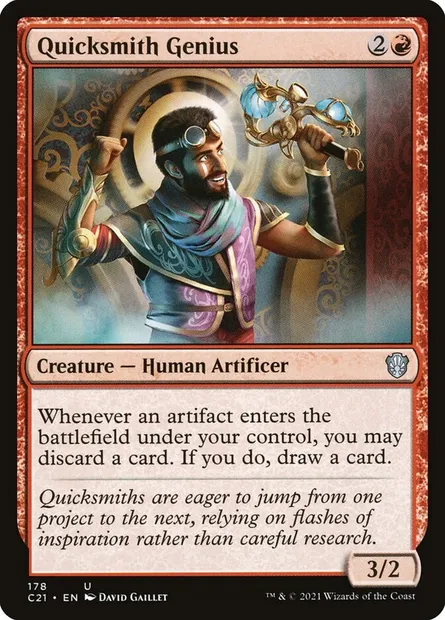 Quicksmith Genius, Magic card C21 178 — Commander 2021 set