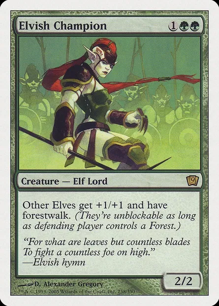Championne elfe, carte Magic 9ED 238 — extension Neuvième Edition