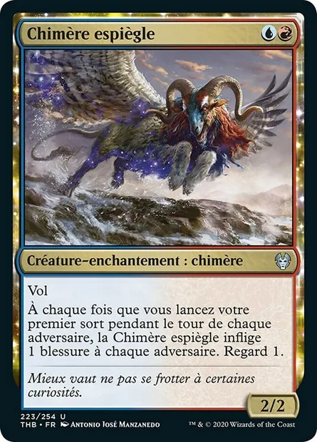 Chimère espiègle, carte Magic THB 223 — extension Theros Beyond Death