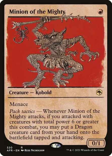 Minion of the Mighty, Magic card AFR 320 — Adventures in the Forgotten Realms set
