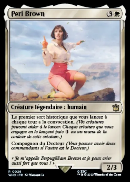 Peri Brown, carte Magic WHO 26 — extension Doctor Who
