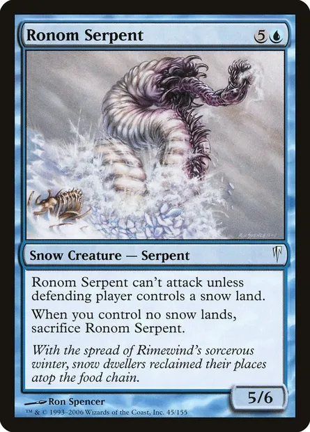 Ronom Serpent, Magic card CSP 45 — Coldsnap set