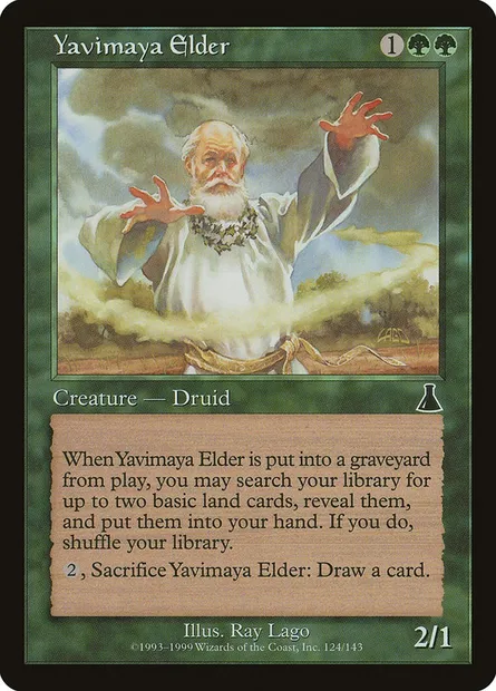 Yavimaya Elder, Magic card UDS 124 — Urza's Destiny set