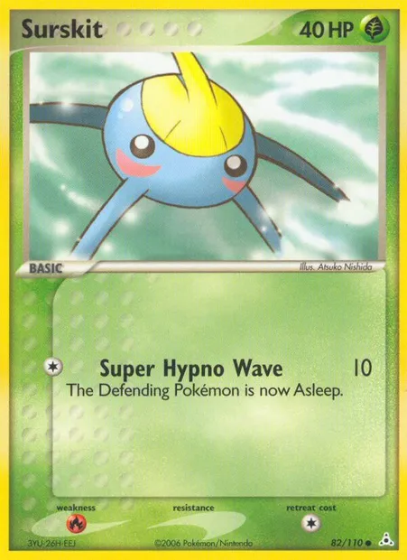 Surskit, Pokémon card HP 82 — Holon Phantoms set