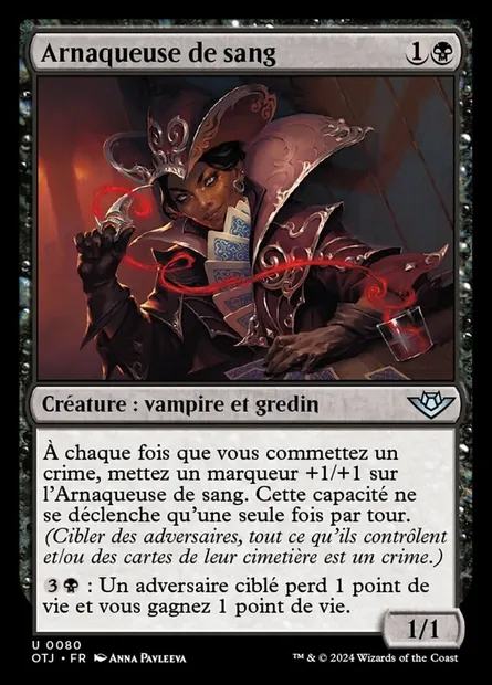 Arnaqueuse de sang, carte Magic OTJ 80 — extension Outlaws of Thunder Junction