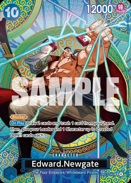 Edward.Newgate, One Piece card OP13-042 — CARRYING ON HIS WILL set