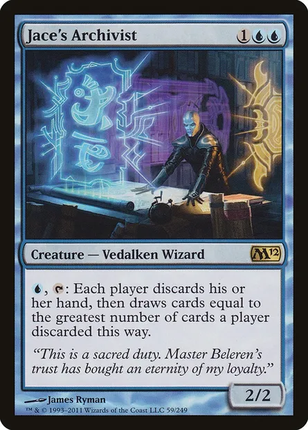 Jace's Archivist, Magic card M12 59 — Magic 2012 set