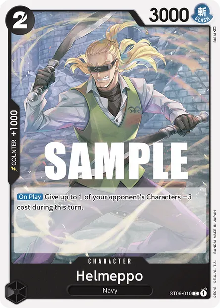 Helmeppo, One Piece card ST06-010 — Absolute Justice set