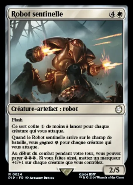 Robot sentinelle, carte Magic PIP 24 — extension Fallout