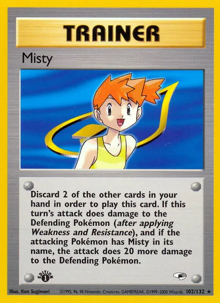 Misty, Pokémon card GH 102 — Gym Heroes set