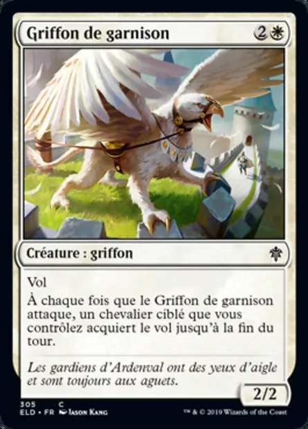 Griffon de garnison, carte Magic ELD 305 — extension Throne of Eldraine
