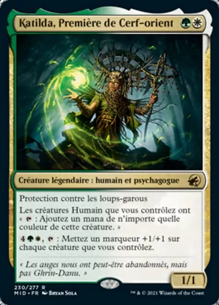 Katilda, Première de Cerf-orient, carte Magic MID 230 — extension Innistrad : chasse de minuit