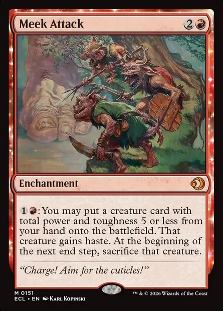 Meek Attack, Magic card ECL 151 — Lorwyn Eclipsed set