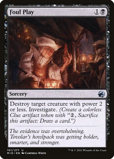 Foul Play, Magic card MID 101 — Innistrad: Midnight Hunt set