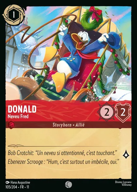 Donald - Neveu Fred, carte Disney Lorcana CH11-105 — extension Givresort