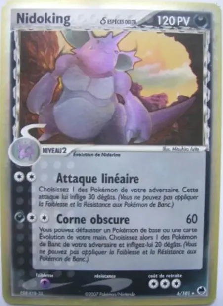 Nidoking δ, carte Pokémon DF 6 — extension EX Île des Dragons