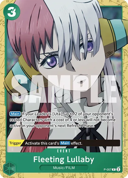Fleeting Lullaby, One Piece card P-057 — Promotion card set