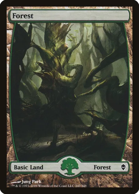 Forest, Magic card ZEN 247 — Zendikar set