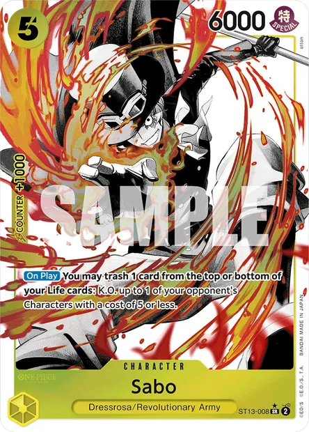 Sabo, One Piece card ST13-008 — The Three Brothers set