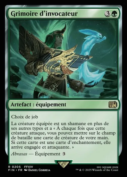 Grimoire d'invocateur, carte Magic FIN 205 — extension Final Fantasy