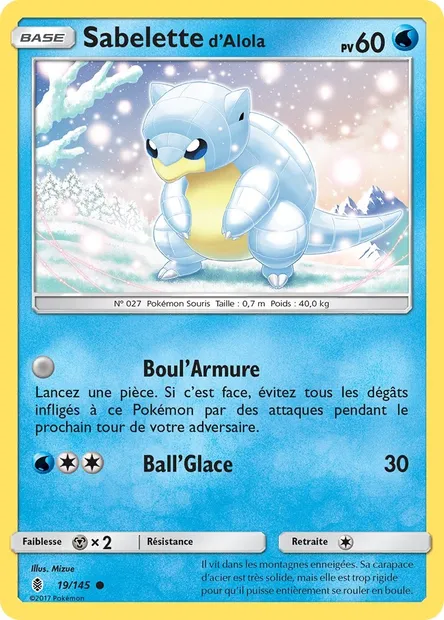 Sabelette d’Alola, carte Pokémon GRI 19 — extension Gardiens Ascendants