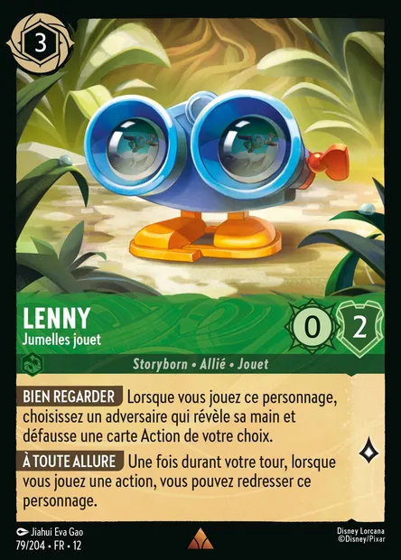 Lenny - Jumelles jouet, carte Disney Lorcana CH12-079 — extension Contrées Inconnues