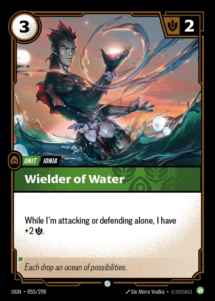 Wielder of Water, Riftbound card OGN 055 — Origins set