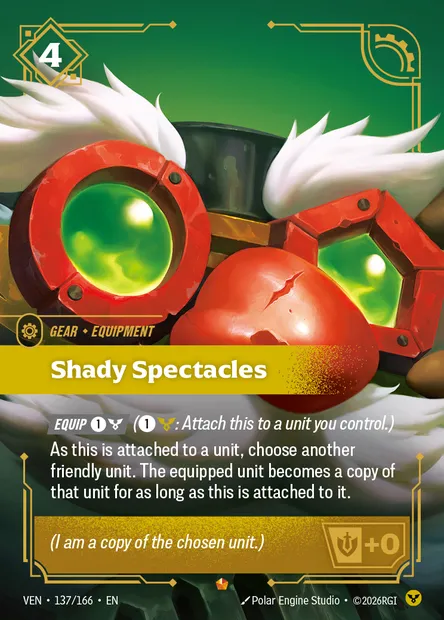 Shady Spectacles, Riftbound card VEN 137 — Vendetta set