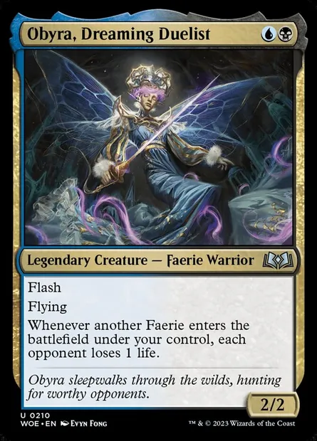 Obyra, Dreaming Duelist, Magic card WOE 210 — Wilds of Eldraine set