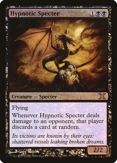 Hypnotic Specter, Magic card 10E 151★ — Tenth Edition set