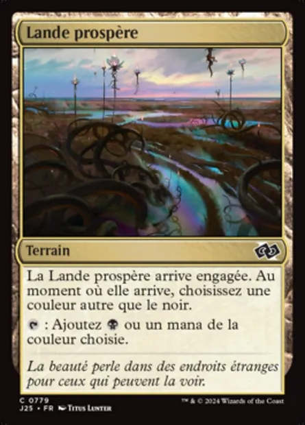 Lande prospère, carte Magic J25 779 — extension Foundations Jumpstart
