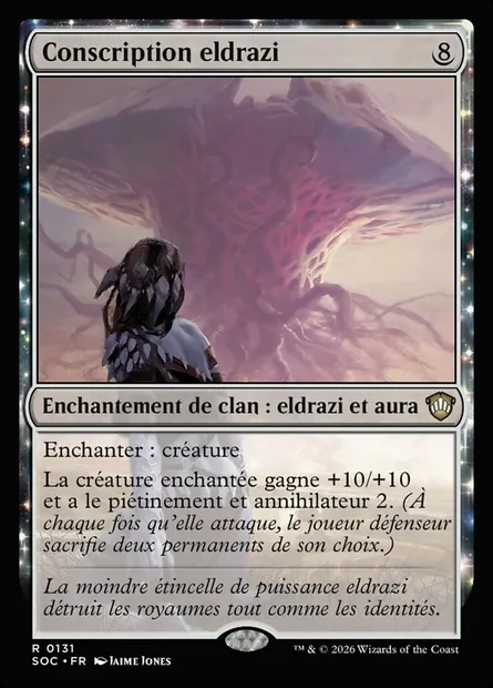 Conscription eldrazi, carte Magic SOC 131 — extension Secrets of Strixhaven Commander