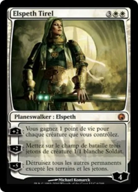 Elspeth Tirel, carte Magic SOM 6 — extension Cicatrices de Mirrodin