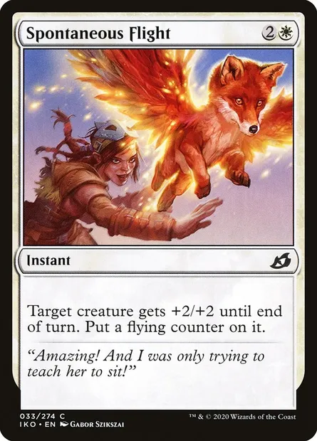 Spontaneous Flight, Magic card IKO 33 — Ikoria: Lair of Behemoths set