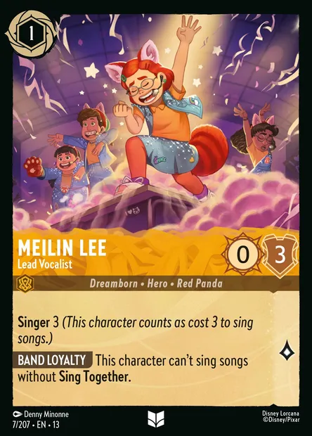 Meilin Lee - Lead Vocalist, Disney Lorcana card CH13-007 — Attack of the Vine! set