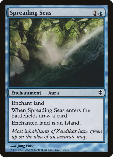 Spreading Seas, Magic card ZEN 70 — Zendikar set