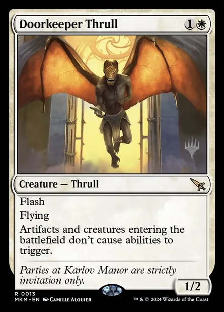 Doorkeeper Thrull, Magic card PMKM 13p — Murders at Karlov Manor Promos set