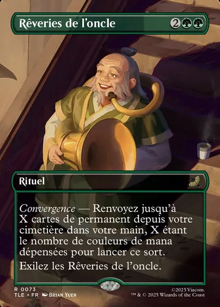 Rêveries de l'oncle, carte Magic TLE 73 — extension Avatar: The Last Airbender Eternal