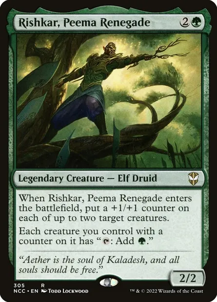 Rishkar, Peema Renegade, Magic card NCC 305 — New Capenna Commander set