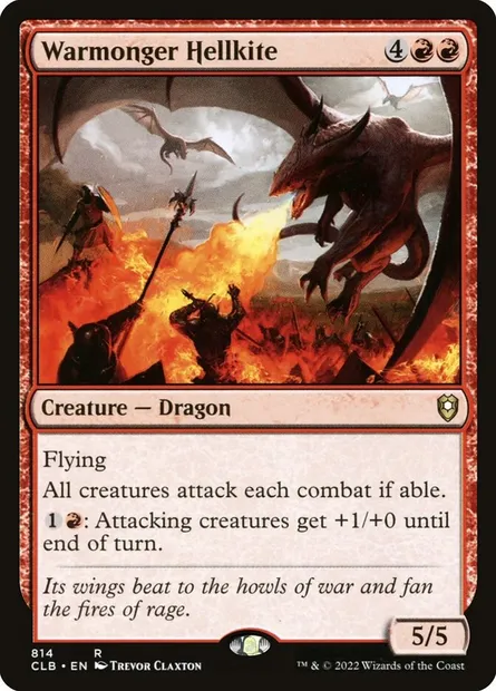 Warmonger Hellkite, Magic card CLB 814 — Commander Legends: Battle for Baldur's Gate set