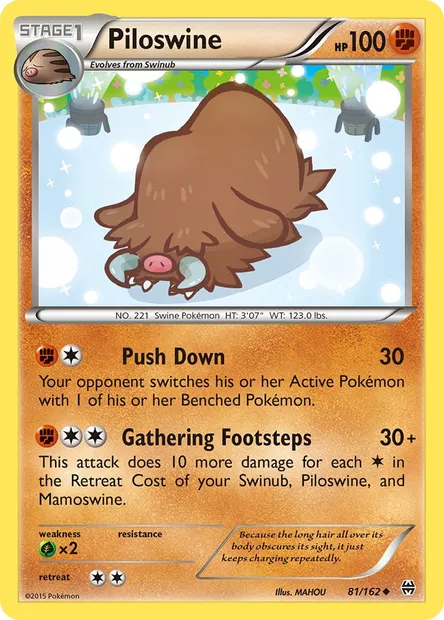 Piloswine, Pokémon card BKT 81 — BREAKthrough set