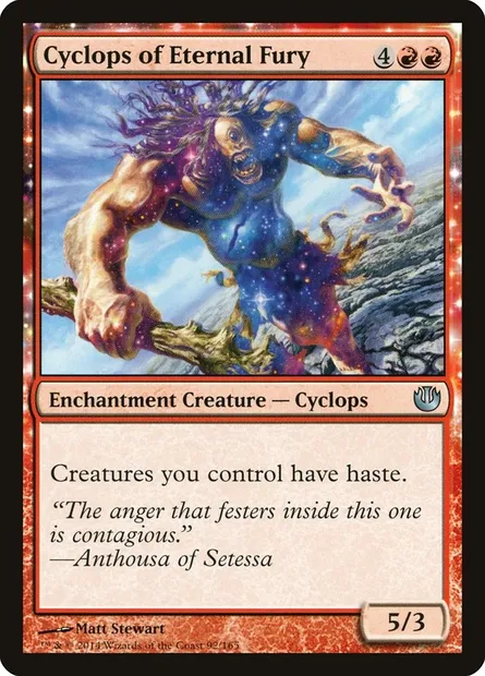 Cyclops of Eternal Fury, Magic card JOU 92 — Journey into Nyx set