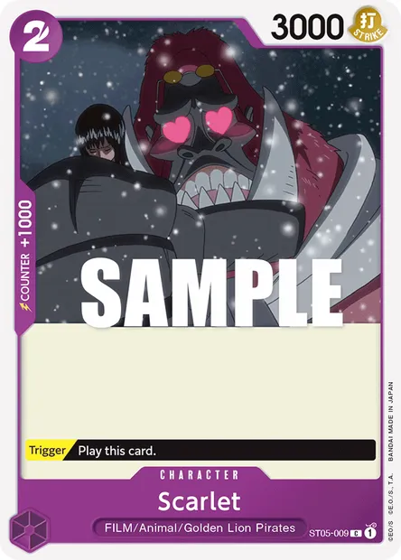 Scarlet, One Piece card ST05-009 — ONE PIECE FILM edition set